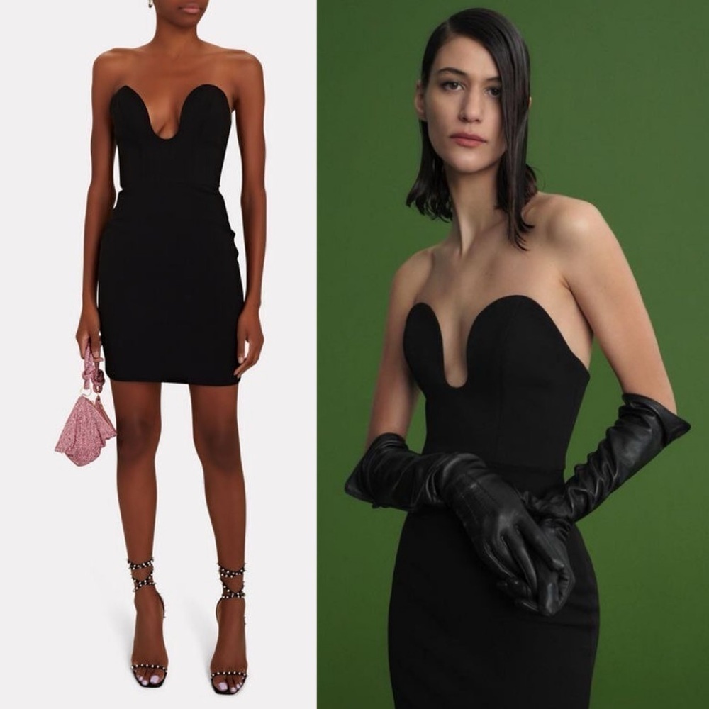 Solace London The Fallon Mini Dress in Black US:4 - Picture 5 of 11